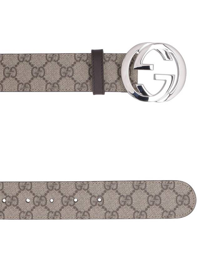 Interlocking GG Buckle Supreme Belt Beige - GUCCI - BALAAN 4