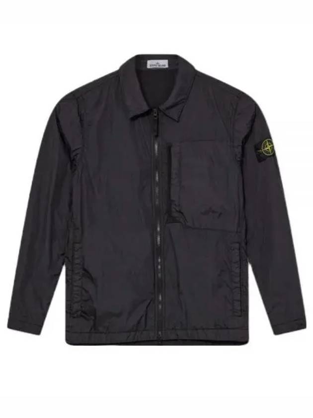 Garment Dyed Crinkle Reps Recycled Nylon Jacket Black - STONE ISLAND - BALAAN 2