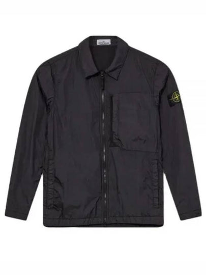 Garment Dyed Crinkle Reps Recycled Nylon Jacket Black - STONE ISLAND - BALAAN 2