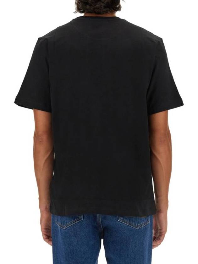 Milano Brushed Logo Cotton Short Sleeve T-Shirt Black - MSGM - BALAAN 4