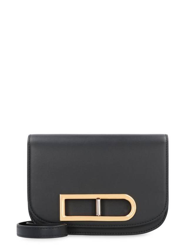 Lingot Small Olen Calf Leather Cross Bag Black - DELVAUX - BALAAN 1