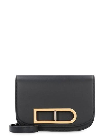 Lingot Small Olen Calf Leather Cross Bag Black - DELVAUX - BALAAN 1