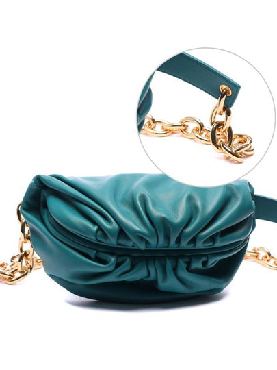 Chain Leather Belt Bag Green - BOTTEGA VENETA - BALAAN 2