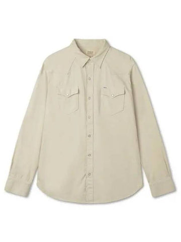 Classic fit denim western shirt ivory - POLO RALPH LAUREN - BALAAN 1