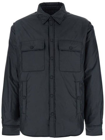 Black Down Filled Jacket With Logo Applied On The Back In Tech Fabric Man - DSQUARED2 - BALAAN 1