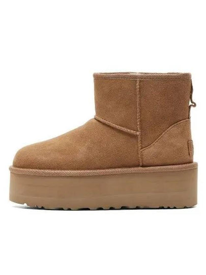 Classic Mini Platform Suede Winter Boots Chestnut - UGG - BALAAN 2