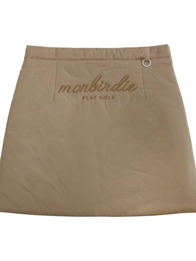 Logo embroidered winter padded skirt BEIGE - MONBIRDIE GOLF - BALAAN 2