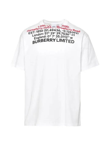 Location Short Sleeve T-Shirt White - BURBERRY - BALAAN 1