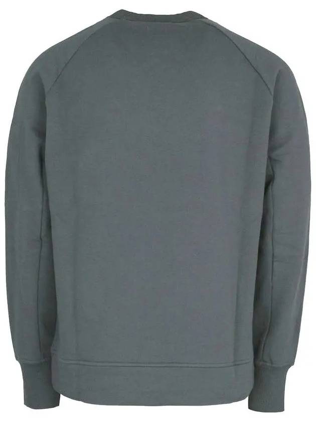 Men's Diagonal Lens Wappen Crew Neck Sweatshirt Grey - CP COMPANY - BALAAN 4