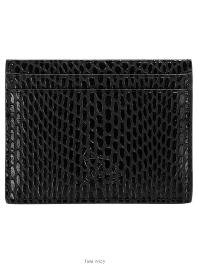 Chios Spike Card Wallet Black - CHRISTIAN LOUBOUTIN - BALAAN 3