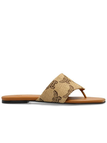 MCM Monogram Slides, Women's, Beige - MCM - BALAAN 1