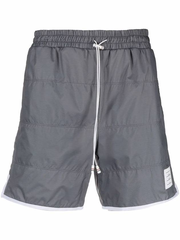 Ripstop Jersey Lining Track Shorts Navy - THOM BROWNE - BALAAN 3