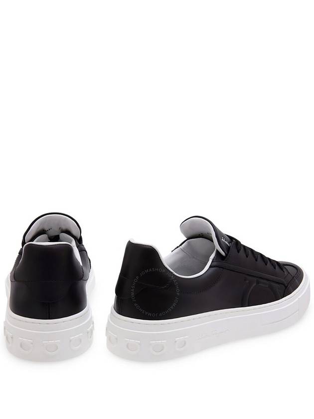 Gancini Low Top Sneakers Black - SALVATORE FERRAGAMO - BALAAN 3