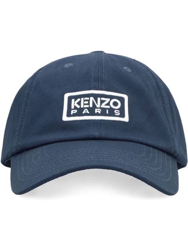 Embroidered Logo Cotton Ball Cap Navy - KENZO - BALAAN 3