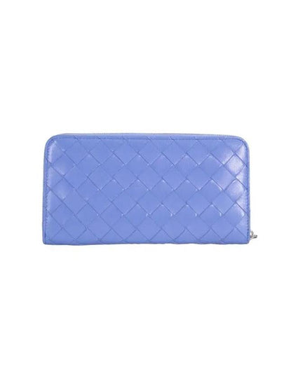 Intrecciato Zipper Around Long Wallet Blue - BOTTEGA VENETA - BALAAN 2