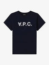 VPC Logo Organic Cotton Short Sleeve T-Shirt Navy - A.P.C. - BALAAN 3