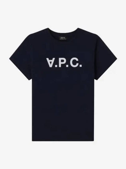 VPC Logo Organic Cotton Short Sleeve T-Shirt Navy - A.P.C. - BALAAN 2