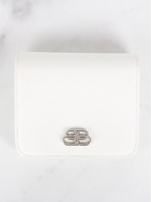 BB silver bi fold wallet white - BALENCIAGA - BALAAN 3