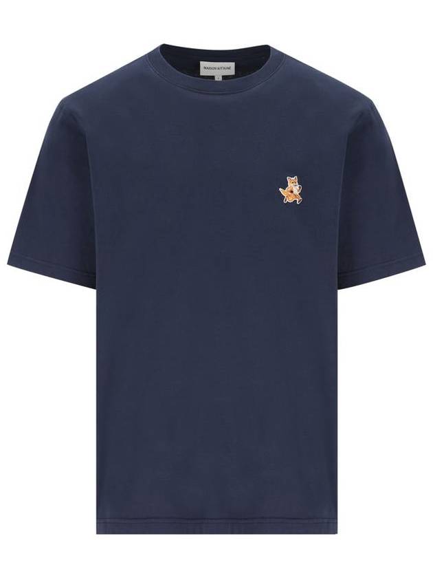 Speedy Fox Patch Comfort Short Sleeve T-Shirt Ink Blue - MAISON KITSUNE - BALAAN 2