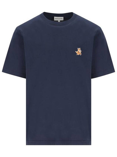 Speedy Fox Patch Comfort Short Sleeve T-Shirt Ink Blue - MAISON KITSUNE - BALAAN 2