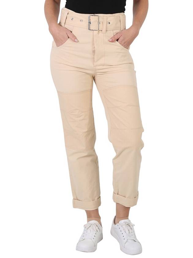 Proenza Schouler Ladies High Waisted Utility Belt Pants in Beige, Brand Size 0 - PROENZA SCHOULER - BALAAN 1