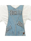 Cotton Dungaree Jeans Blue - GUCCI - BALAAN 11