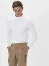 Men s half neck base brushed long sleeved T shirt DE3MTS151WH - DUVIK - BALAAN 9