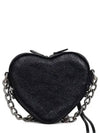 Le Cagolet Heart Cross Mini Bag Black - BALENCIAGA - BALAAN 3