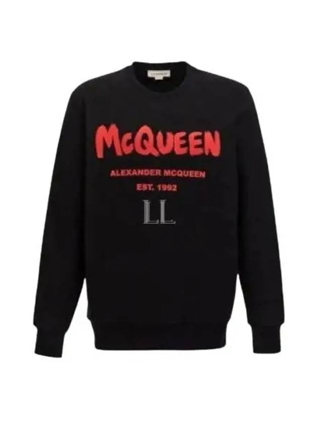 Graffiti Logo Sweatshirt Black - ALEXANDER MCQUEEN - BALAAN 2