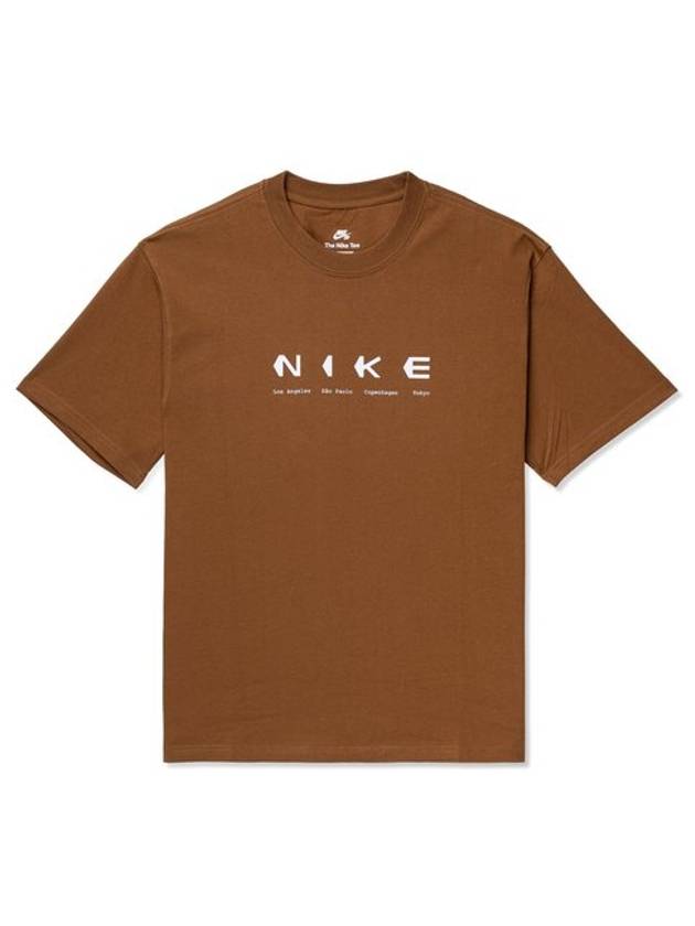 Men's SB City Info Short Sleeve T-Shirt Brown - NIKE - BALAAN 2