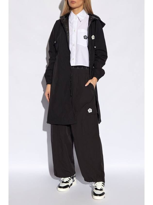 Drawstring Cargo Straight Pants Black - KENZO - BALAAN 3