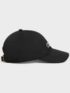 Embroidered Logo Cotton Ball Cap Black - CELINE - BALAAN 4