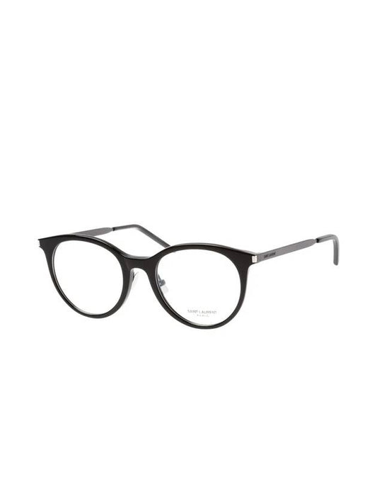 Eyewear Round Acetate Glasses Black - SAINT LAURENT - BALAAN.