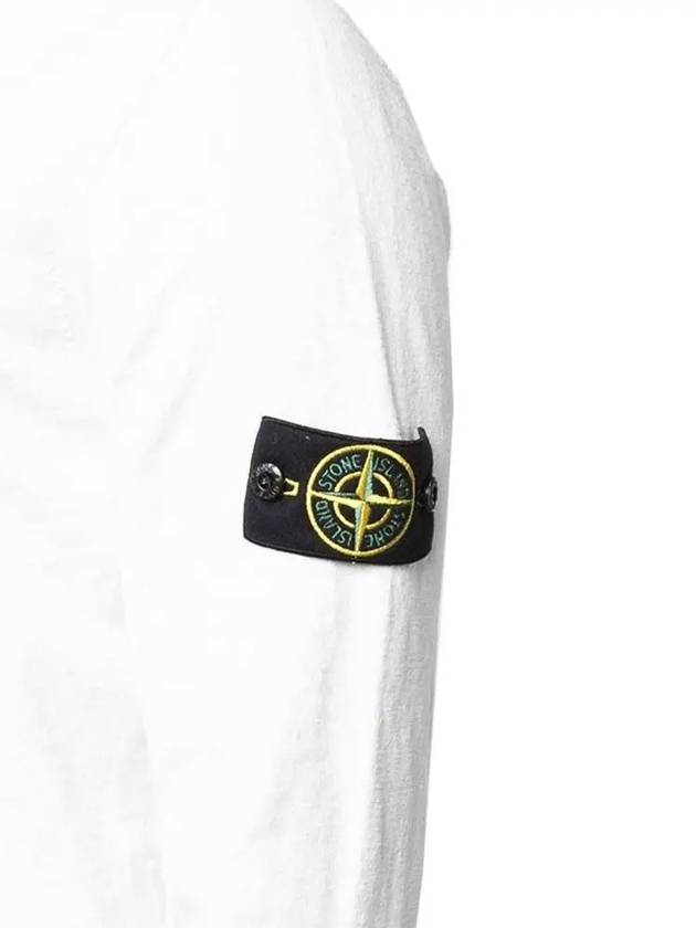 Wappen Patch Crew Neck Knit Top White - STONE ISLAND - BALAAN 5