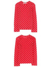 AZ T165 051 3 Dot Wappen Long Sleeve TShirt Red Women’s TShirt TS - COMME DES GARCONS - BALAAN 5