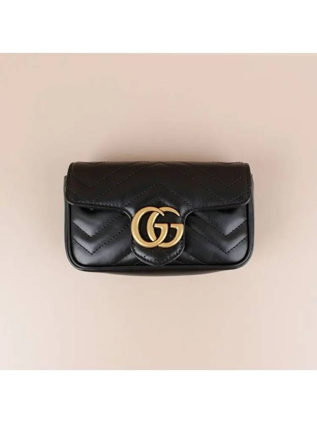 GG Marmont Matelasse Leather Super Mini Bag Black - GUCCI - BALAAN 2