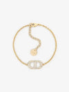 Petit CD Metal Crystal Bracelet Gold - DIOR - BALAAN 2