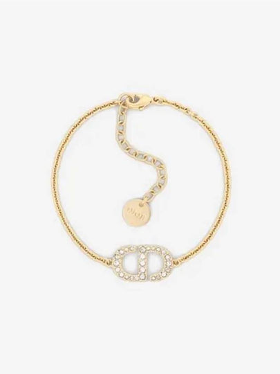 Petit CD Metal Crystal Bracelet Gold - DIOR - BALAAN 2