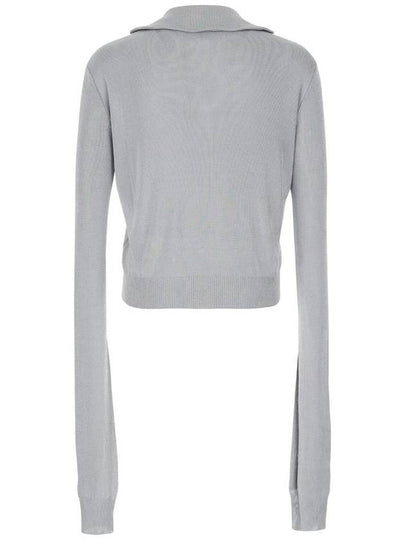 Grey Long Sleeve Polo Shirt In Knit Woman - COPERNI - BALAAN 2