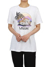 Zewel Print Cotton Short Sleeve T-Shirt White - ISABEL MARANT - BALAAN 8