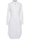 Women's Oxford Classic Shirt Midi Dress White - THOM BROWNE - BALAAN 2