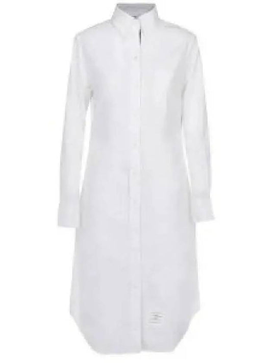 Women's Oxford Classic Shirt Midi Dress White - THOM BROWNE - BALAAN 2