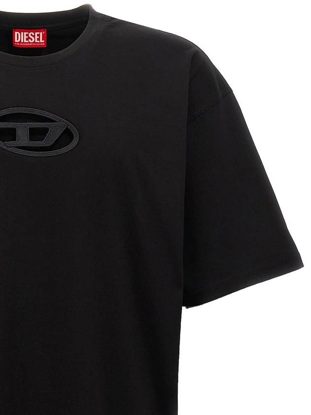 T Boxt OD Logo Cutout Short Sleeve T-Shirt Black - DIESEL - BALAAN 4