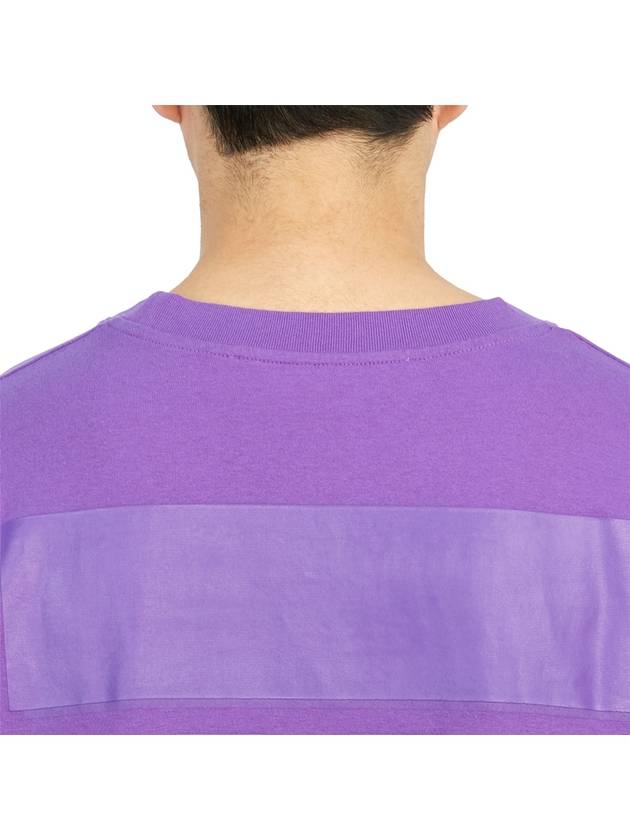 Men's Diag Tab Over Short Sleeve T-Shirt Purple - OFF WHITE - BALAAN 8