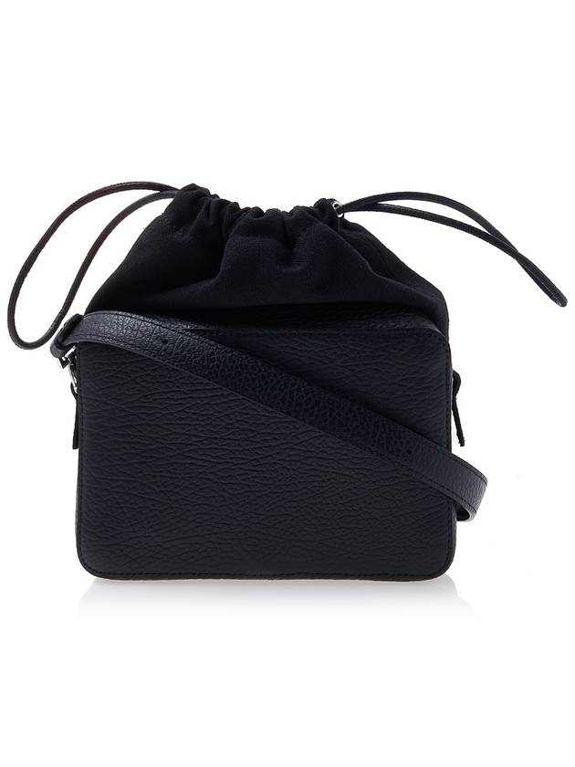 Logo Patch Leather Bucket Cross Bag Black - MAISON MARGIELA - BALAAN 4