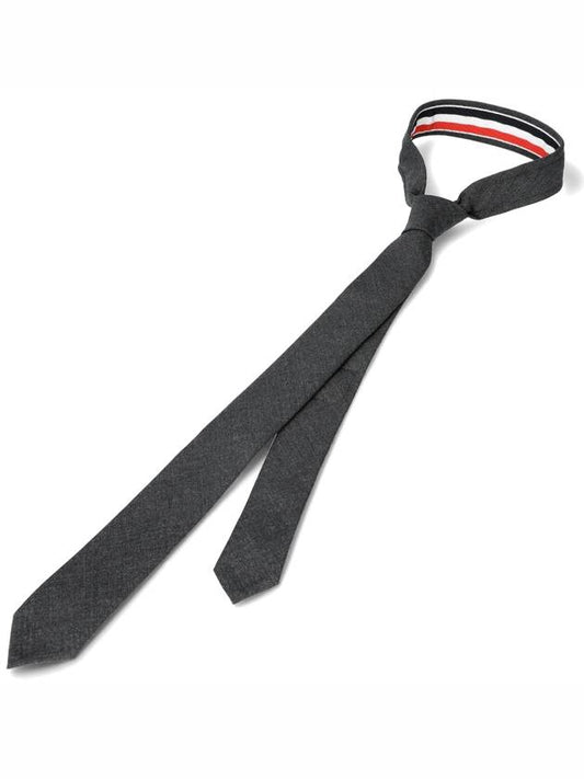 Super 120S Twill Tie Grey - THOM BROWNE - BALAAN 2