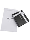 2PP096 Saffiano Black Red Logo Keyring Necklace - PRADA - BALAAN 4