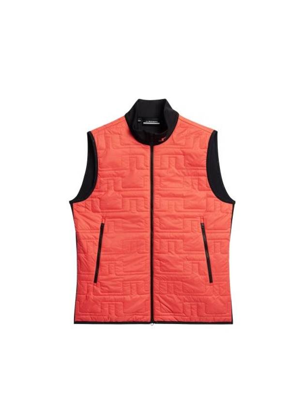 Stefano Hybrid Quilt Vest Hot Coral - J.LINDEBERG - BALAAN 1