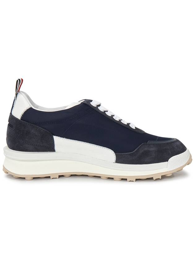 Eco Nylon Alumni Trainer Low Top Sneakers Blue - THOM BROWNE - BALAAN 5