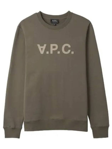 logo sweatshirt khaki grease - A.P.C. - BALAAN 1